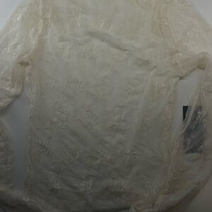 Wild Fable Cream Lace Long Sleeve Top